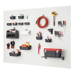 TRINITY 48 sq ft Modular Slatwall Kit with 24 Accessories